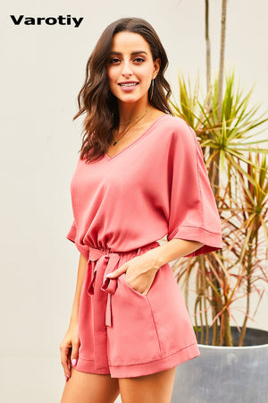 Romper Women's Dress Shorts Varotiy Women's Summer One Piece Short Sleeve Romper Jumpsuit Romper Women's Dress Shorts Varotiy Women's Summer One Piece Short Sleeve Romper Jumpsuit
